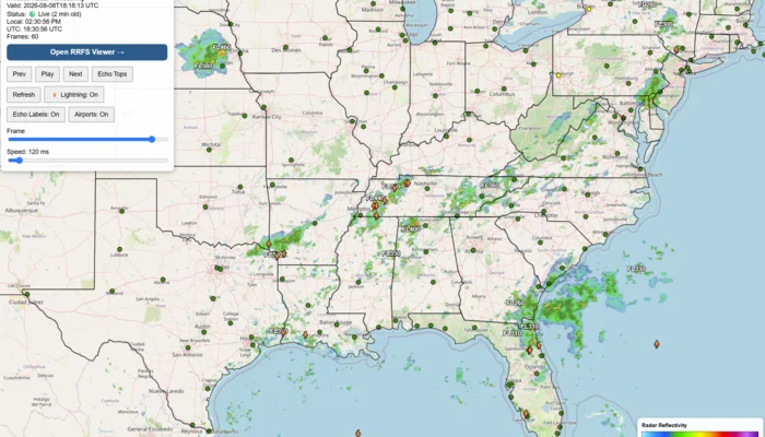 MRMS live radar example