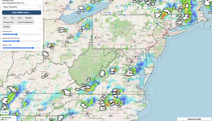 RRFS forecast radar example